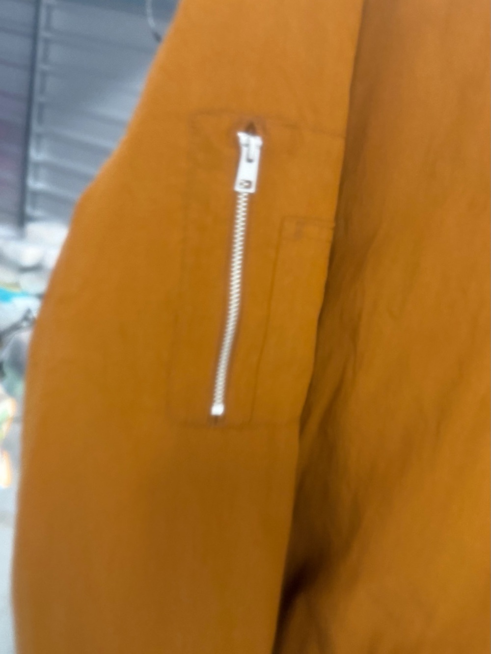 Goodfellow Rust Orange Zip Pocket Jacket size large, nwt